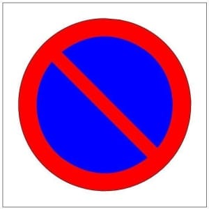 Pysäköinti kielletty kyltti