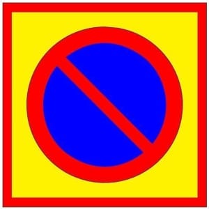 Pysäköintikieltoalue kyltti