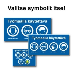 Työmaalla käytettävä omat symbolit
