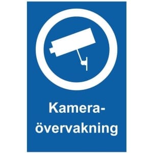 Kameraövervakning kyltti