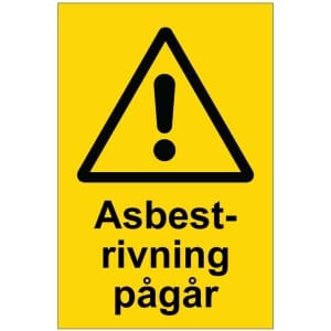 Asbestrivning pågår kyltti