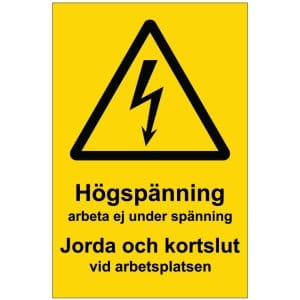 Högspänning kyltti