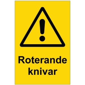 Roterande knivar kyltti