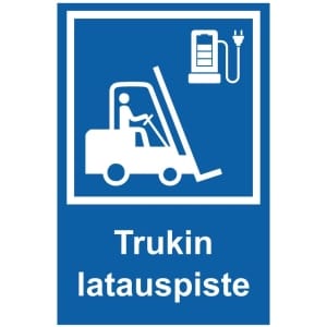 Trukin latauspiste kyltti