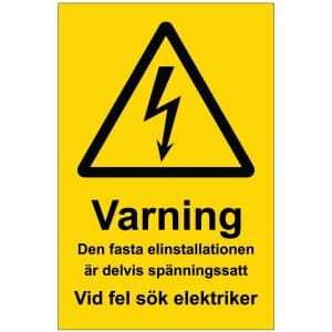 Varning kyltti