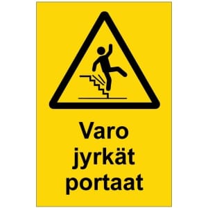 Varo jyrkät portaat kyltti