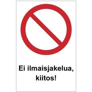 Ei ilmaisjakelua kyltti