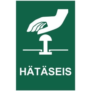 Hätäseis vihreä kyltti