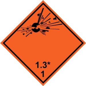 ADR 1.3 Räjähtävä kyltti