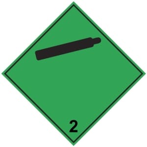 ADR 2 Palamattomat kaasut kyltti