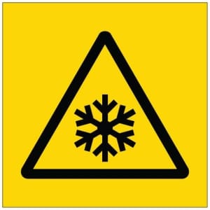 Alhainen lämpötila symboli kyltti