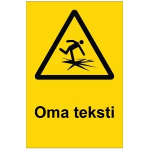 Heikot jäät kyltti omalla tekstillä