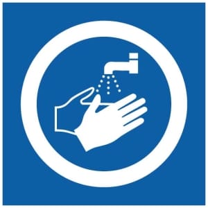 Käsien pesu symboli kyltti