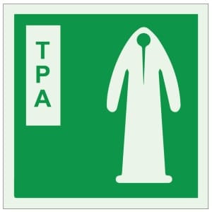 Lämpösuojapuku IMO jälkivalaiseva opaste