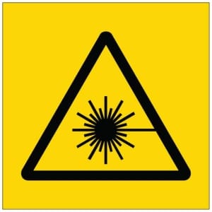 Lasersäteilyä symboli kyltti