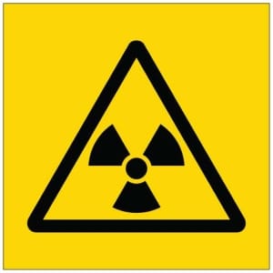 Radioaktiivista symboli kyltti