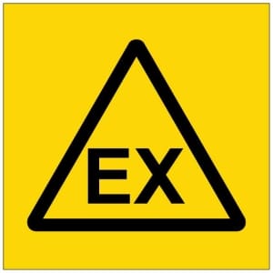 Räjähdysvaarallinen tila symboli kyltti