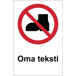 Kengät riisuttava oma kyltti