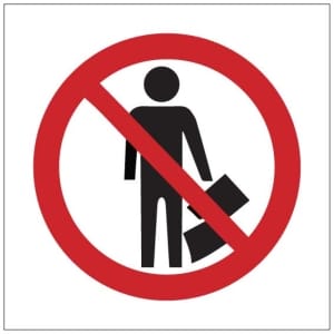 Roskaaminen kielletty symboli kyltti