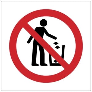 Ei roskia symboli kyltti