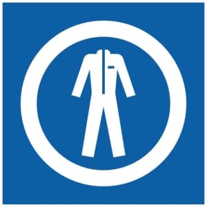 Suoja-asu symboli kyltti