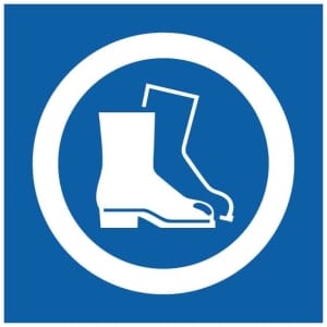 Turvajalkineet symboli kyltti
