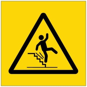 Vaaralliset portaat symboli kyltti