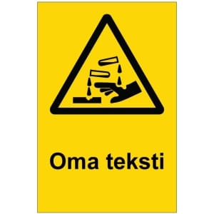 Varo haitallista kyltti omalla tekstillä
