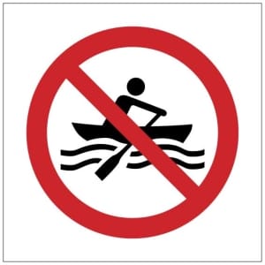 Veneily kielletty symboli kyltti