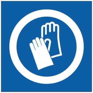 Suojakäsineet symboli kyltti