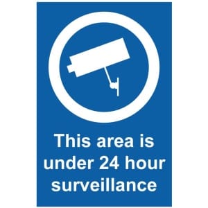24 h surveillance kyltti