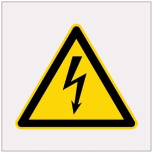 Heijastava sähkösymboli kilpi