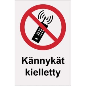 Kännykät kielletty heijastava kilpi