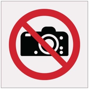 Kuvauskielto neliö heijastava kilpi