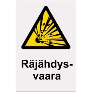 Räjähdysvaara heijastava kilpi