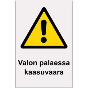 Valon palaessa kaasuvaara heijastava kilpi