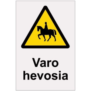 Varo hevosia heijastava kilpi