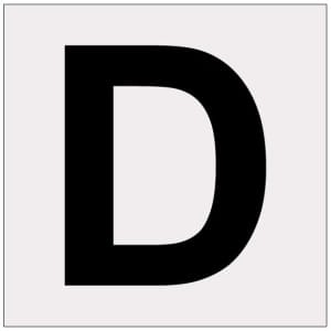 Heijastava kirjain D kyltti