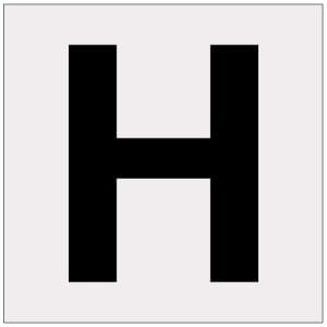 Heijastava kirjain H kyltti