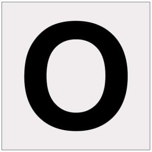 Heijastava kirjain O kyltti