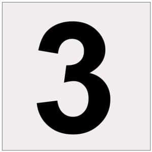 Heijastava numero 3 kyltti