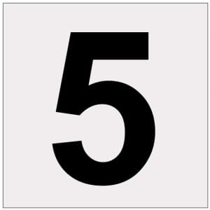 Heijastava numero 5 kyltti