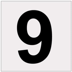 Heijastava numero 9 kyltti