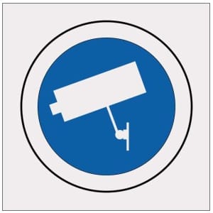 Kameravalvonta neliö heijastava kyltti