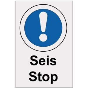 Seis Stop heijastava kyltti