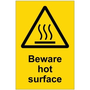 Beware hot surface kyltti
