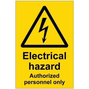 Electrical hazard Authorized personnel only kyltti