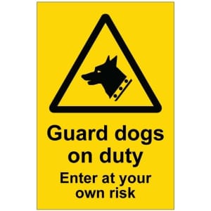 Guard dogs on duty kyltti