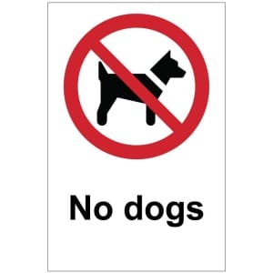 No dogs (b) kyltti