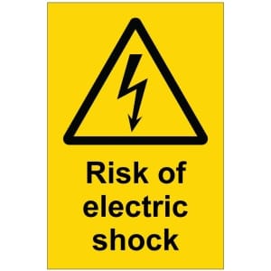 Risk of electiric shock kyltti